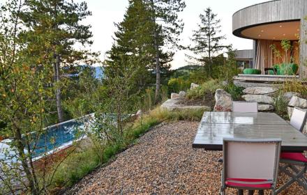 Petit déjeuner avec vue exceptionnelle